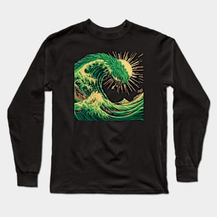 GREEN WAVE Long Sleeve T-Shirt